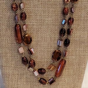 Vintage Necklace - Shades of Brown - Xtra Long